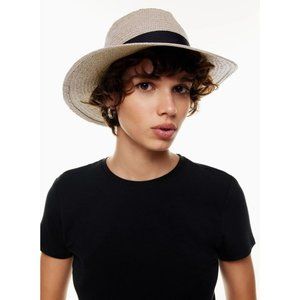 Auxiliary Fedora Classic Straw Hat Basalt Grey Black XS/S Aritzia